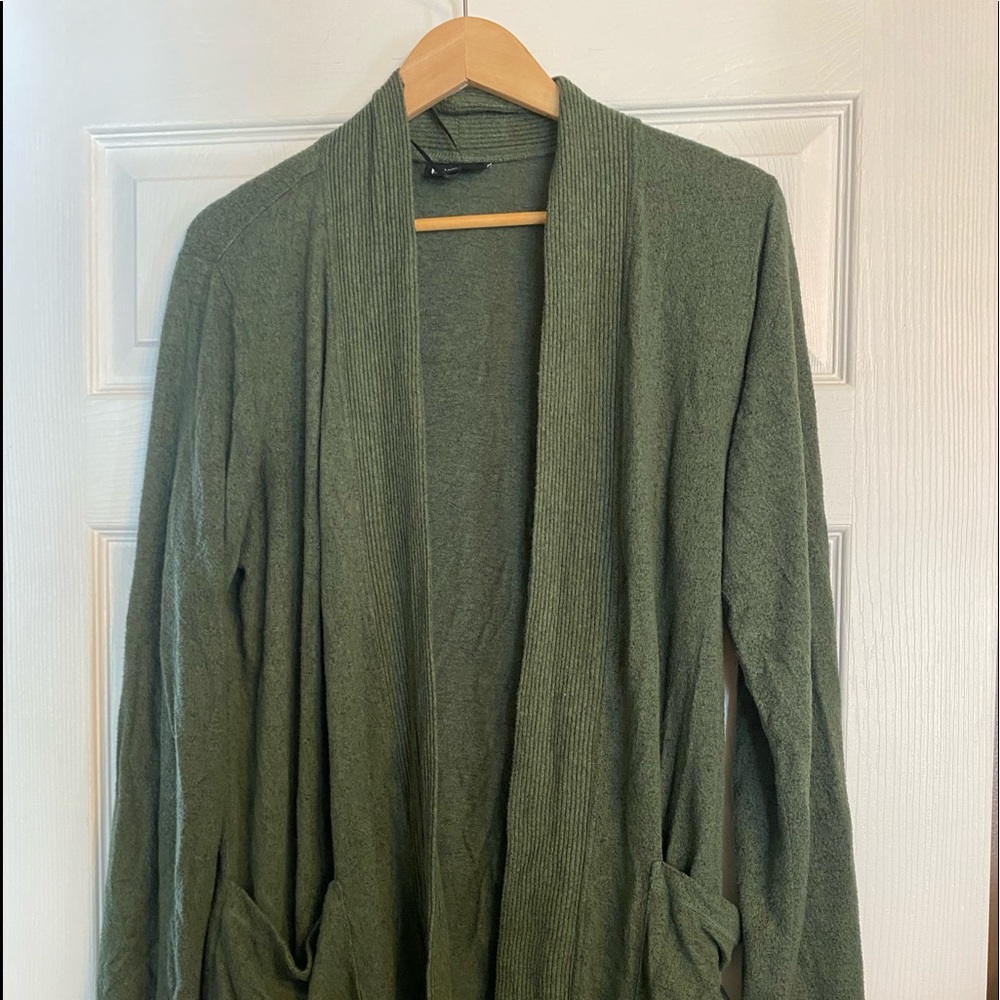 Green cardigan